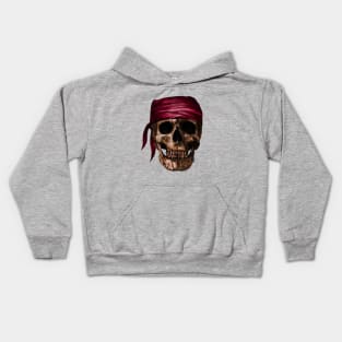 Red Pirate Skull Kids Hoodie